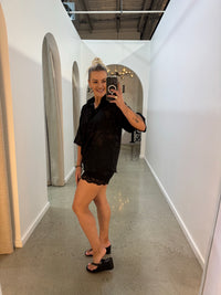 BY FRANKIE / BLACK LACE CUPRO SHORT / 579-1