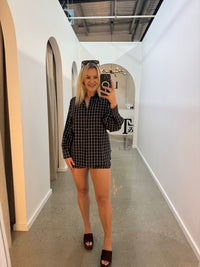 BY FRANKIE / BLACK / WHITE PLAID SHORTS / 939-1