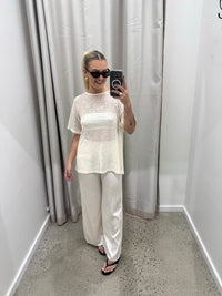 BY FRANKIE / CREAM PANTS  / 985-2