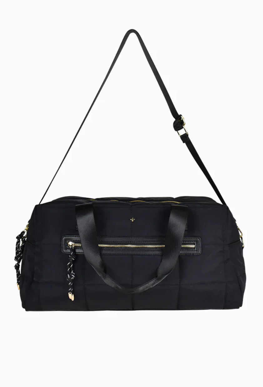 PETE+ JAIN / LITA PADDED OVERNIGHT BAG / BLACK
