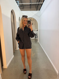 BY FRANKIE / BLACK / WHITE PLAID SHIRT / 939-1