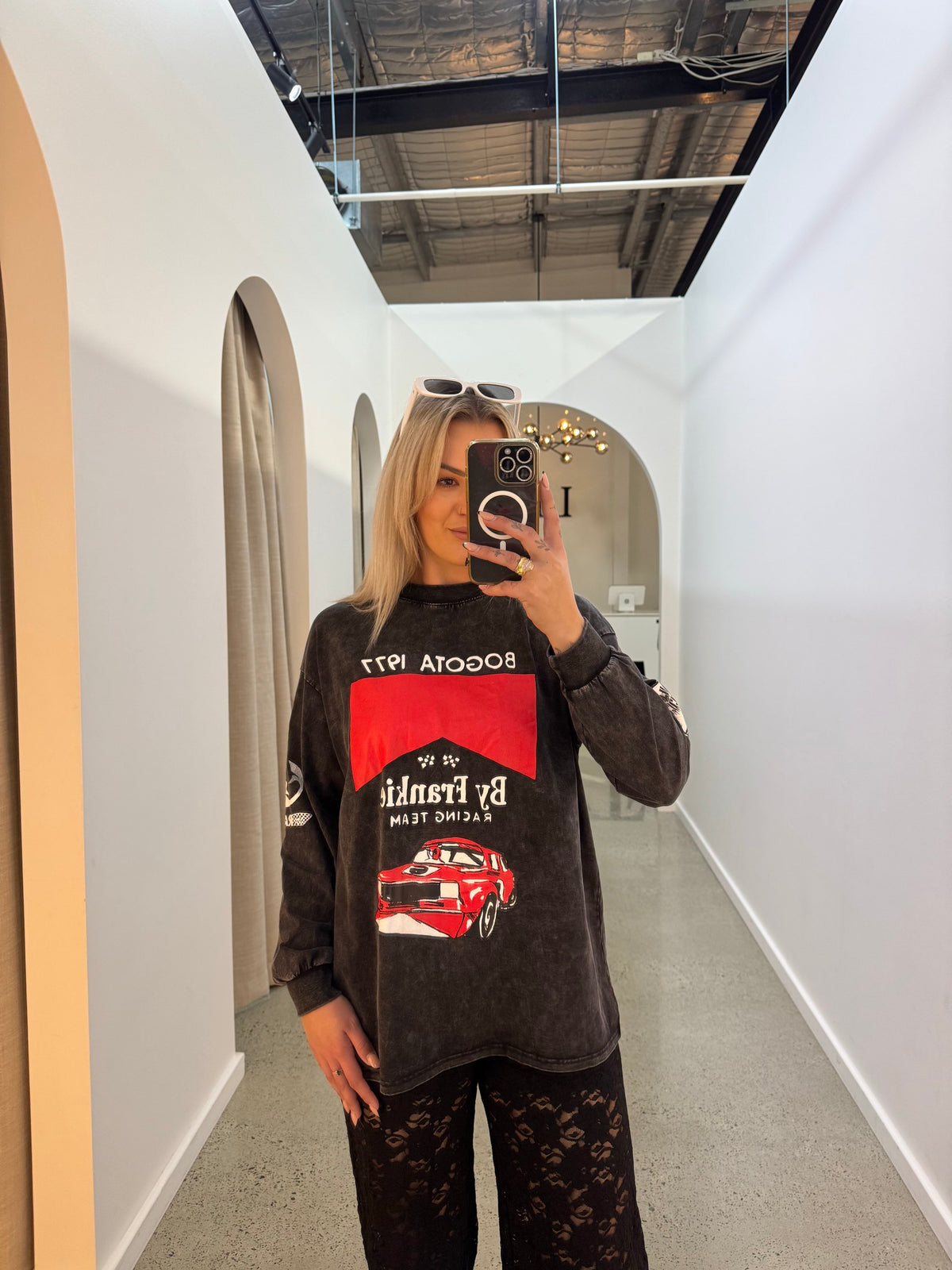 BY FRANKIE / BOGOTÁ RACING LS TEE / ACID WASH / 789-5