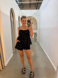 BY FRANKIE / BLACK POLKA SHORTS / 735-1
