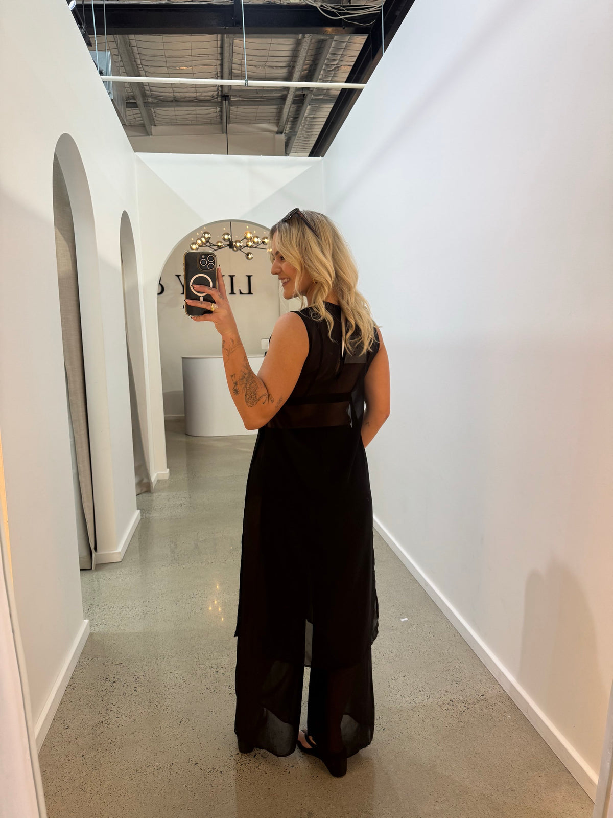 BY FRANKIE / BLACK SHEER TOP / 157-1