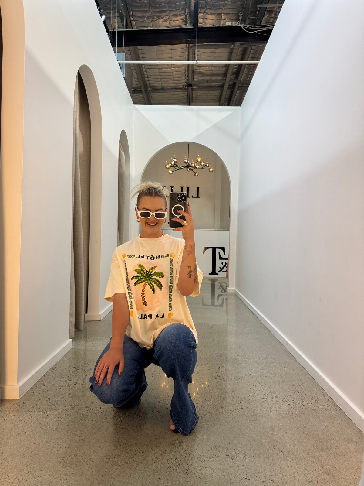 BY FRANKIE / HOTEL LA PALMA TEE / 610-34 / BEIGE
