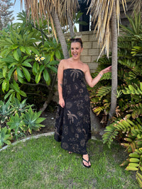 BY FRANKIE / BLACK ANGEL NUMBERS MAXI DRESS / 930-71