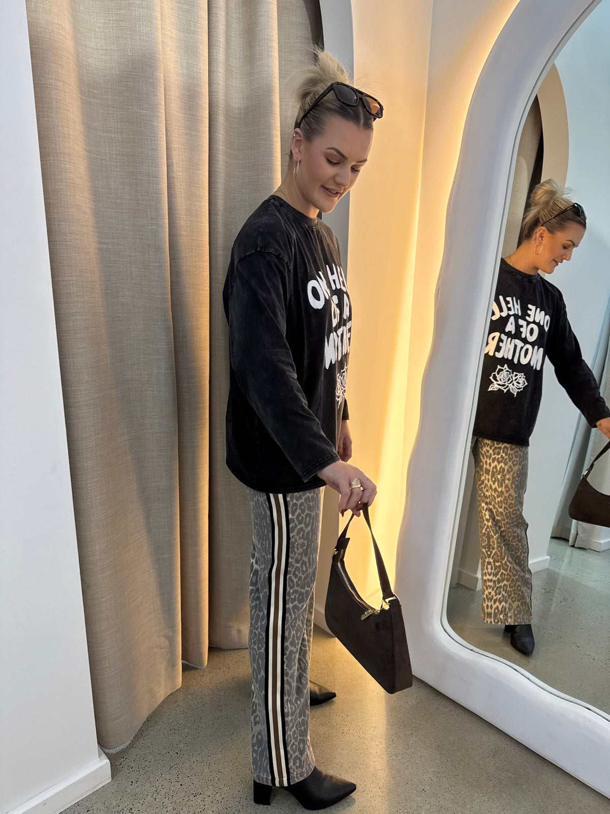 BY FRANKIE / ONE HELL OF A MOTHER LS TEE/ 787-16