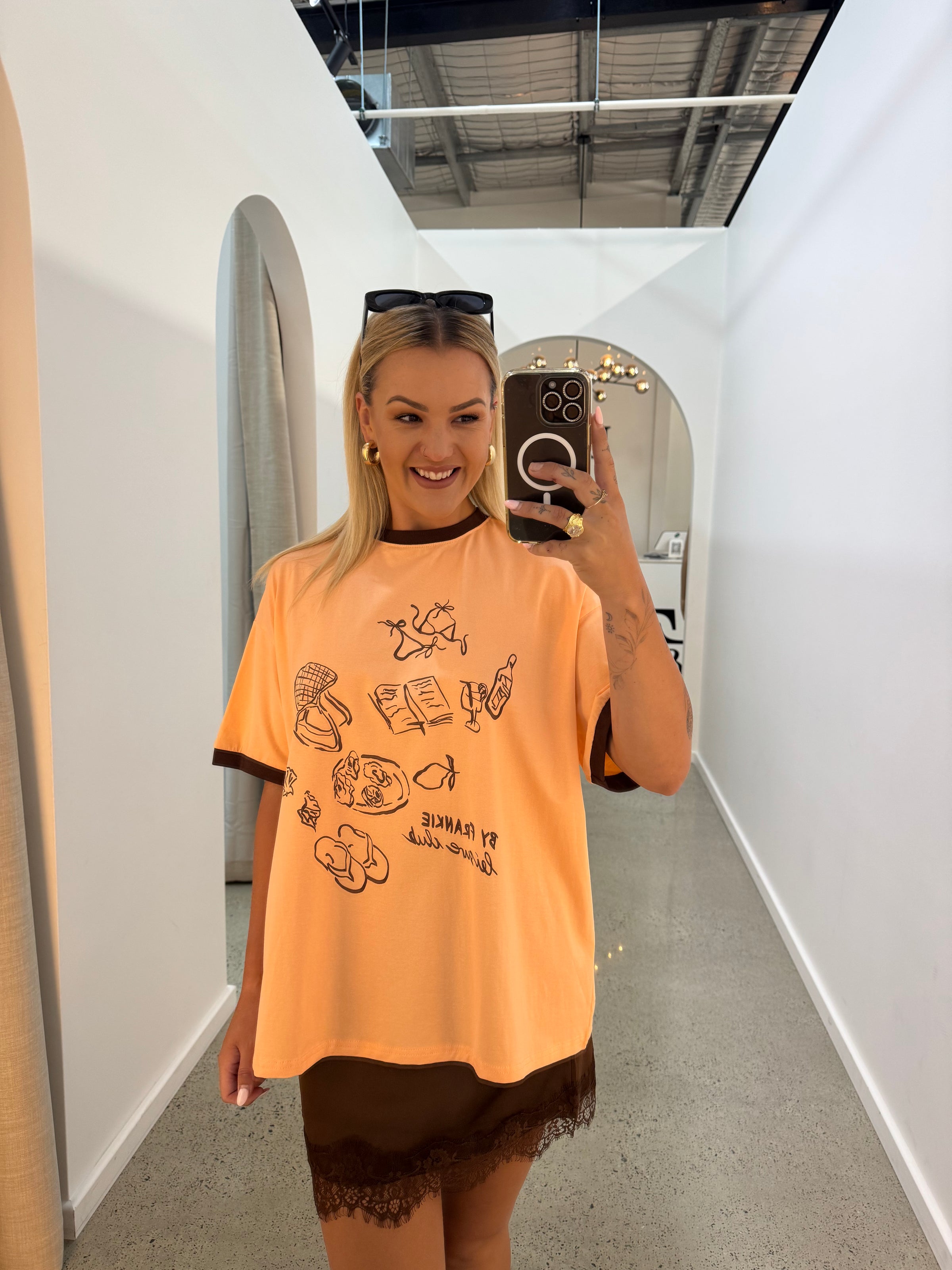 BY FRANKIE / LEISURE CLUB TEE / ORANGE / 780-25