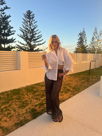 BY FRANKIE / SEQUINS KNIT PANTS / BLACK / 694