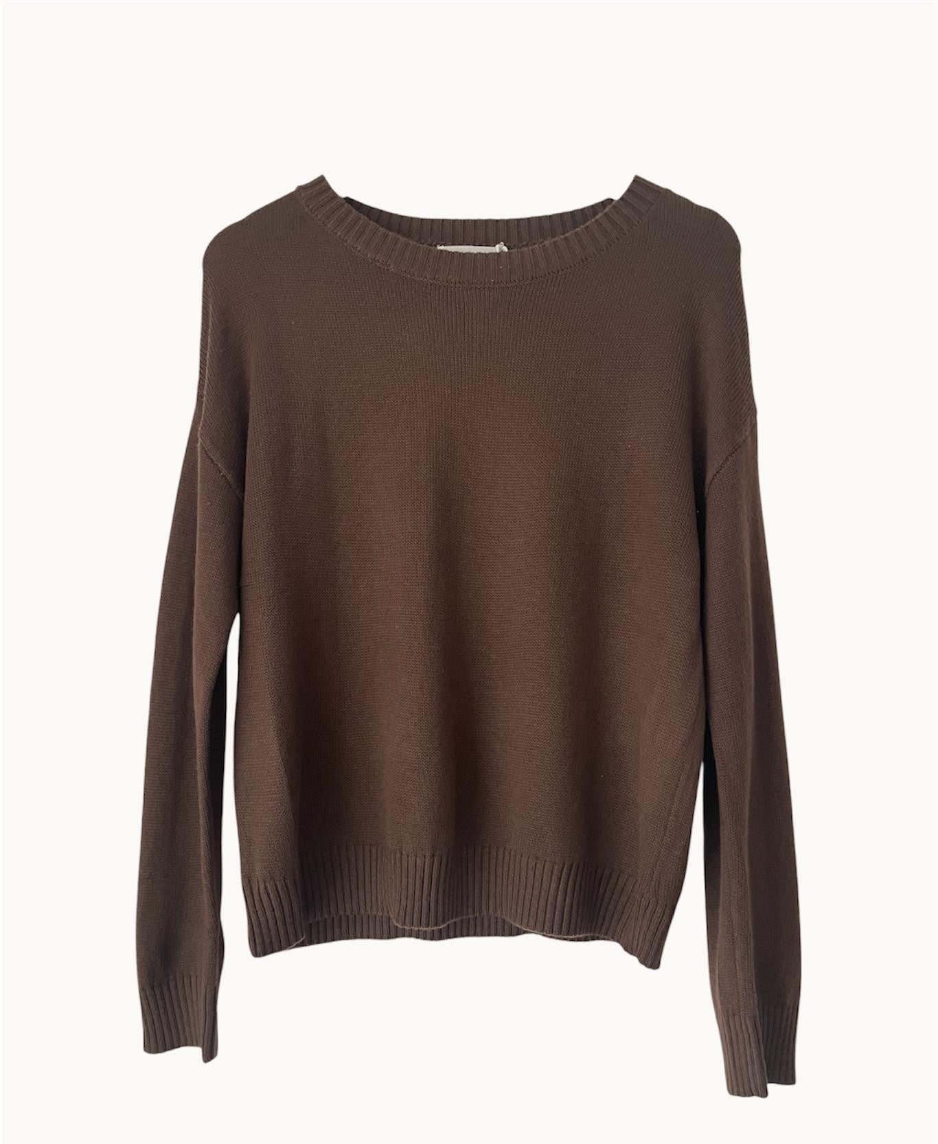 LITTLE LIES / VICTORIA KNIT TOP / CHOCOLATE / K25022603