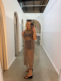 BY FRANKIE / MOCHA SEQUIN DRESS / 699-1