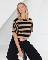 PAPER HEART / VANESSA KNIT TEE / BLK PH13931