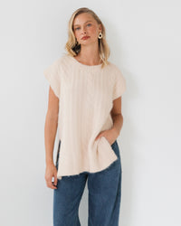 WHITE CLOSET / LIXUE KNIT TOP / CREAM / TF11622