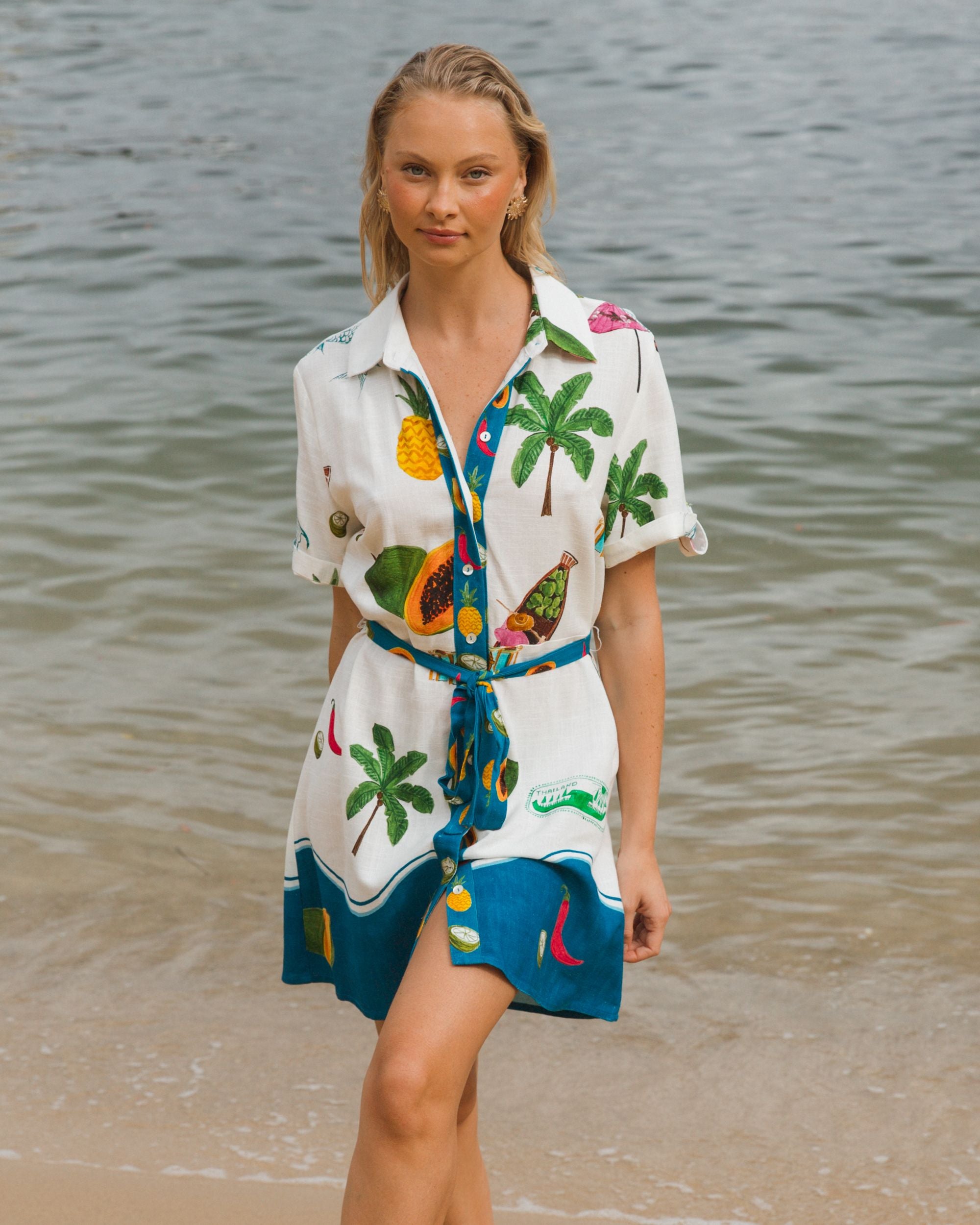 PAPER HEART / TROPICAL SHIRT DRESS / PHE13083