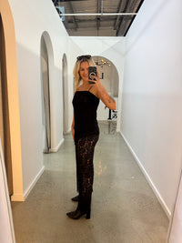 BY FRANKIE / BLACK LACE TOP / 919-1