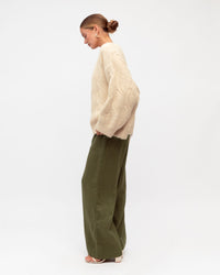 WHITE CLOSET / FLIP LINEN PANTS KAHKI TGL7581-58