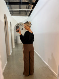 BY FRANKIE / CHOCOLATE- BLACK RACER PANTS / 987-1