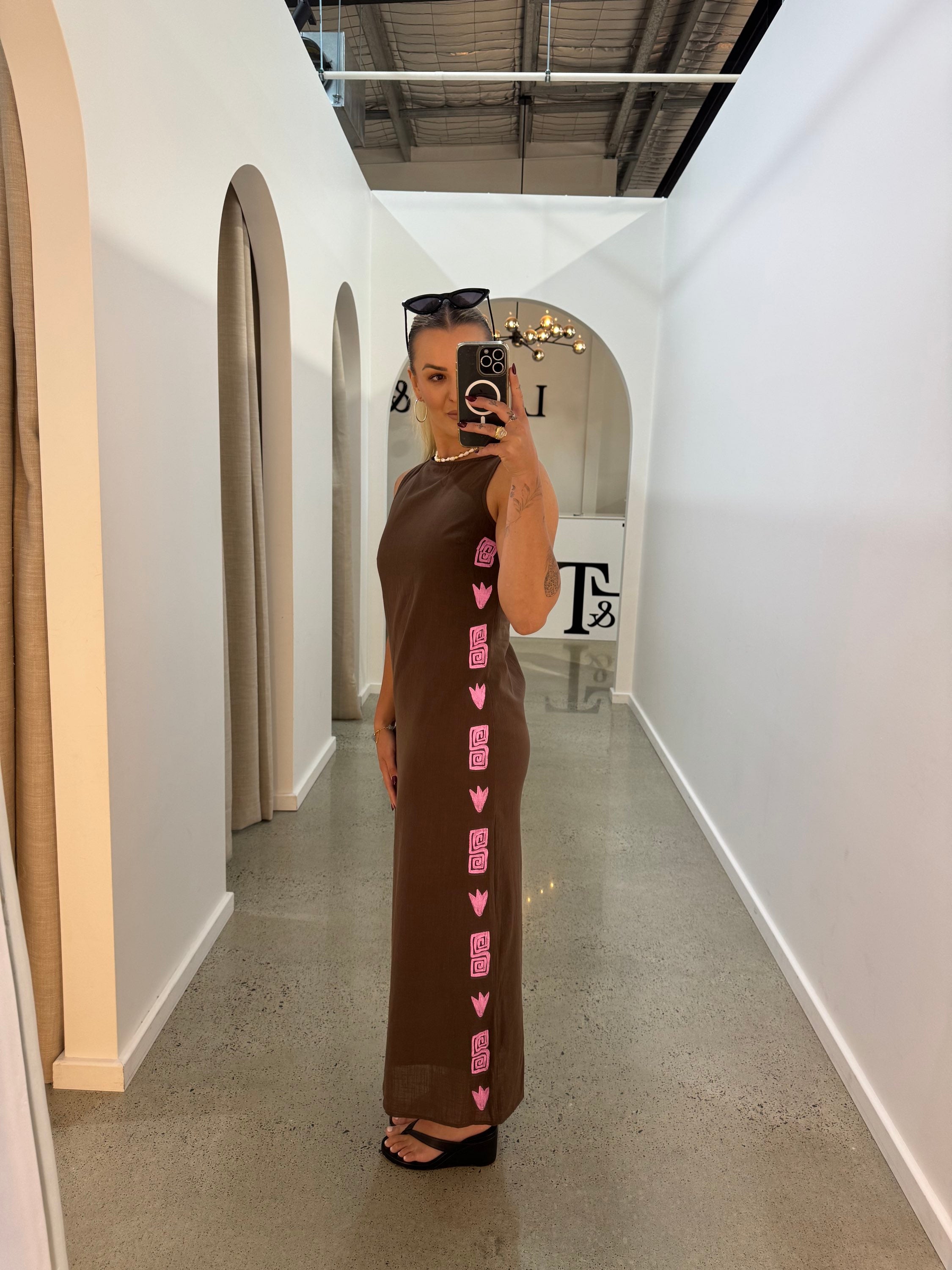 BY FRANKIE / CHOC SIDE PANEL MAXI DRESS / 875-1