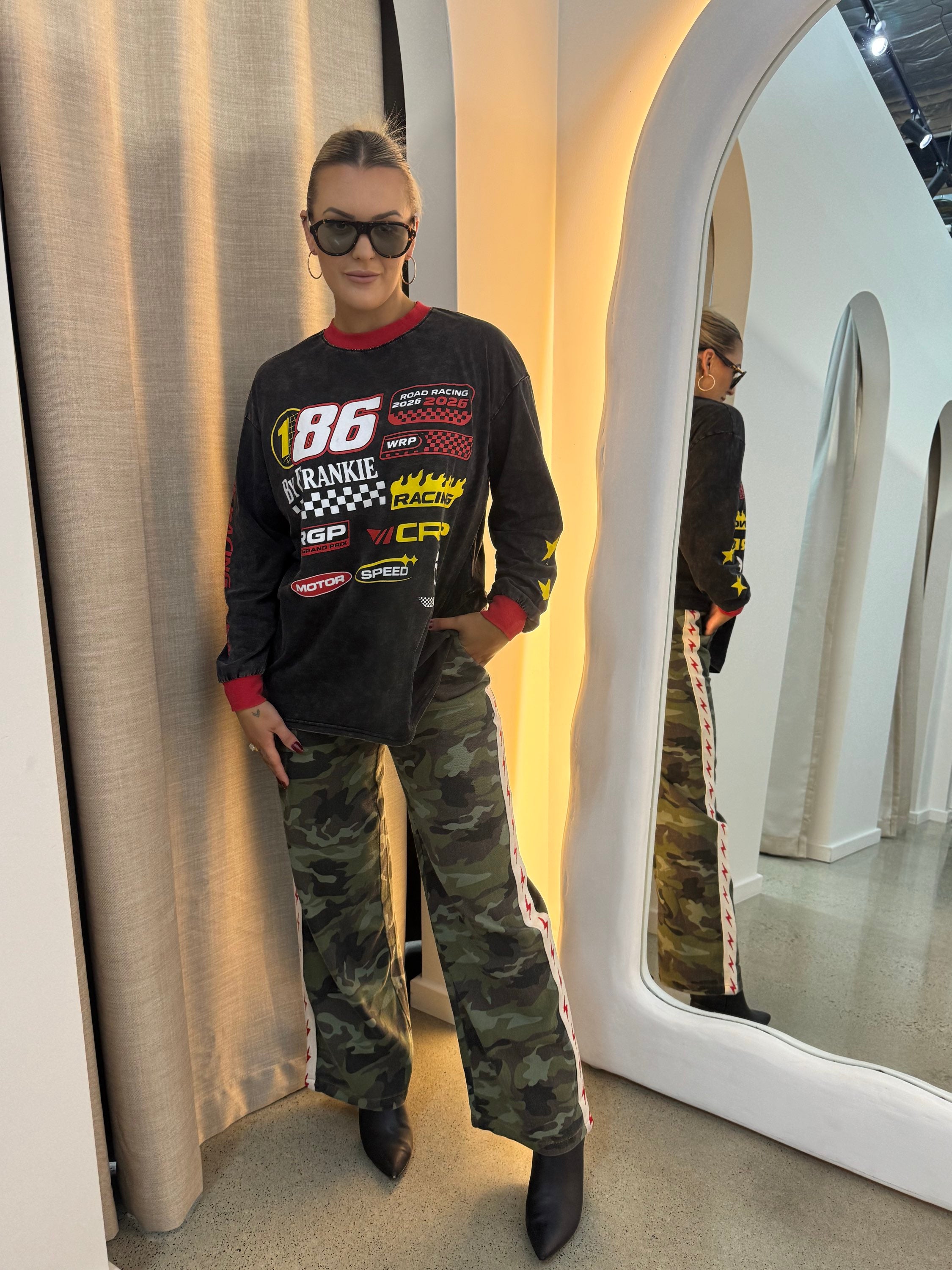 BY FRANKIE / BLACK MOTO LS TEE / 789-1