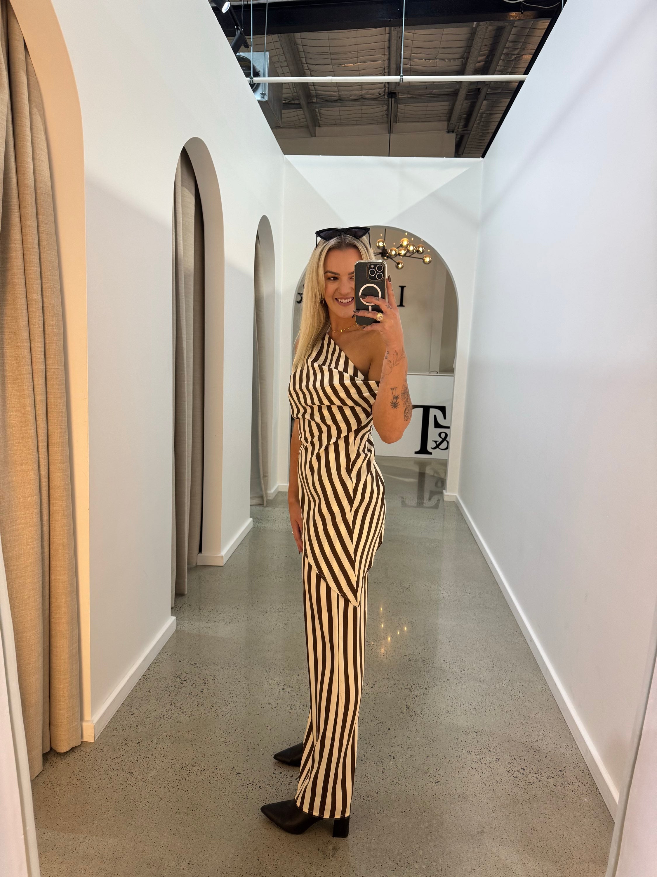 BY FRANKIE / CHOC STRIPPED PANTS  / 180-17
