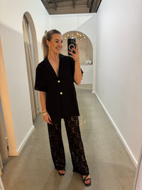 BY FRANKIE / BLACK LACE PANTS / 244-1