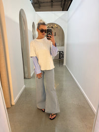 BY FRANKIE / GREY STRIPPED TEE / 202617