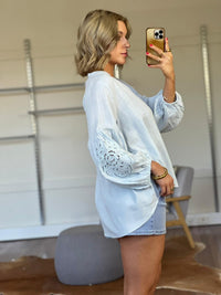 WHITE CLOSET / LAZER CUT ANNABEL TOP / TF11537