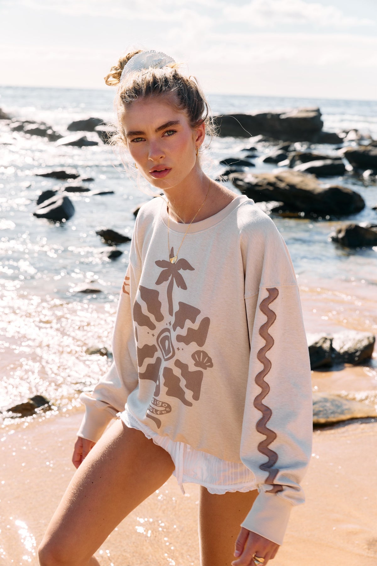 INDIGO & WOLFE / BONE SNAKE JUMPER