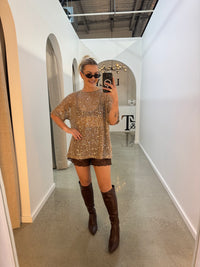 BY FRANKIE / CHOCOLATE SEQUINS TOP / 231-16
