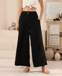 IRIS MAXI / FINE PANTS BLACK / 203977-4