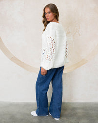 EBBY & I / ISOBLE KNIT WHITE / VV11074