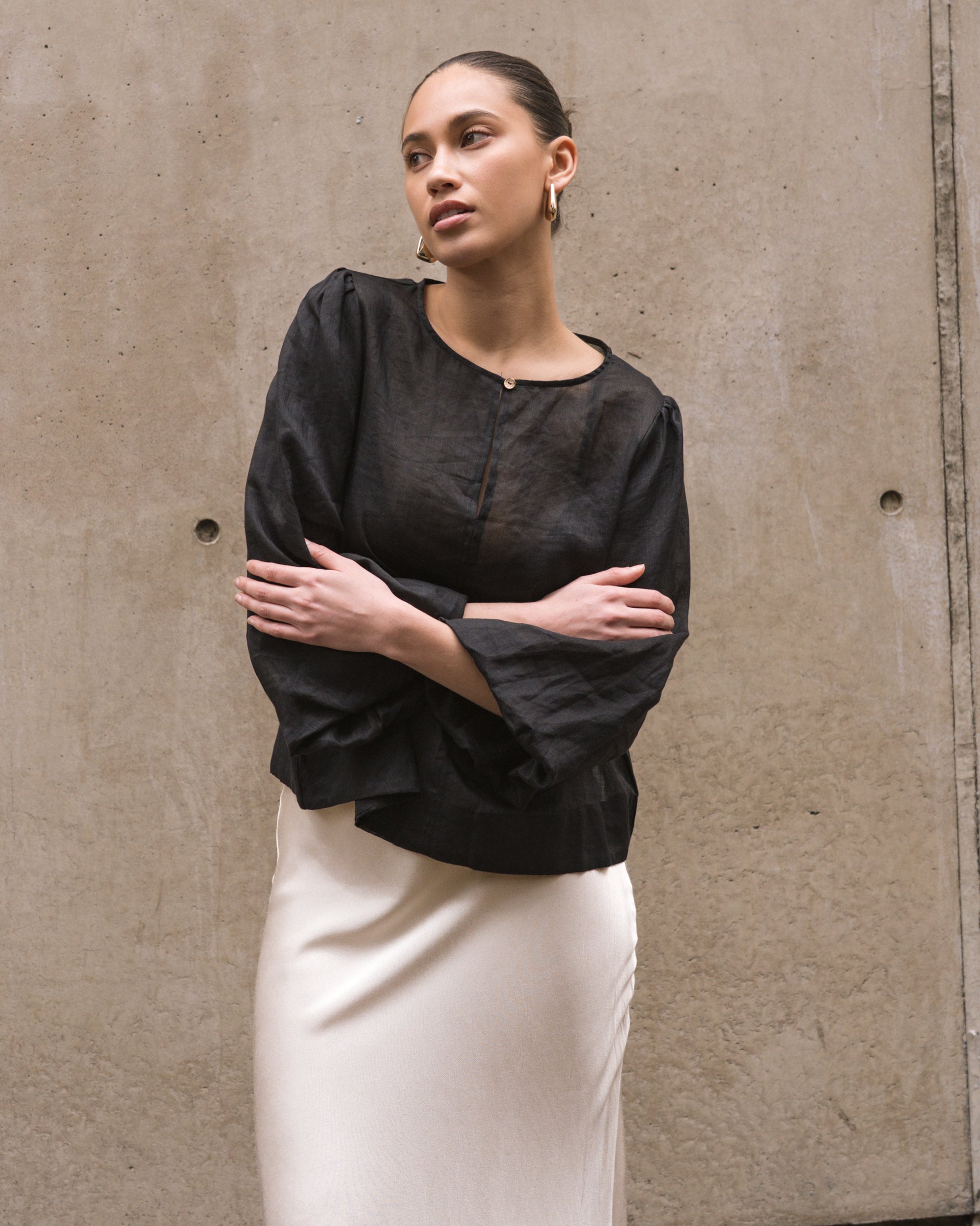 WHITE CLOSET / SWEET NOTHING TOP / BLACK / TF10410