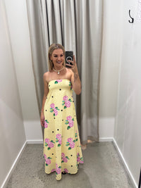 BY FRANKIE / YELLOW POKA MAXI DRESS / 930-56