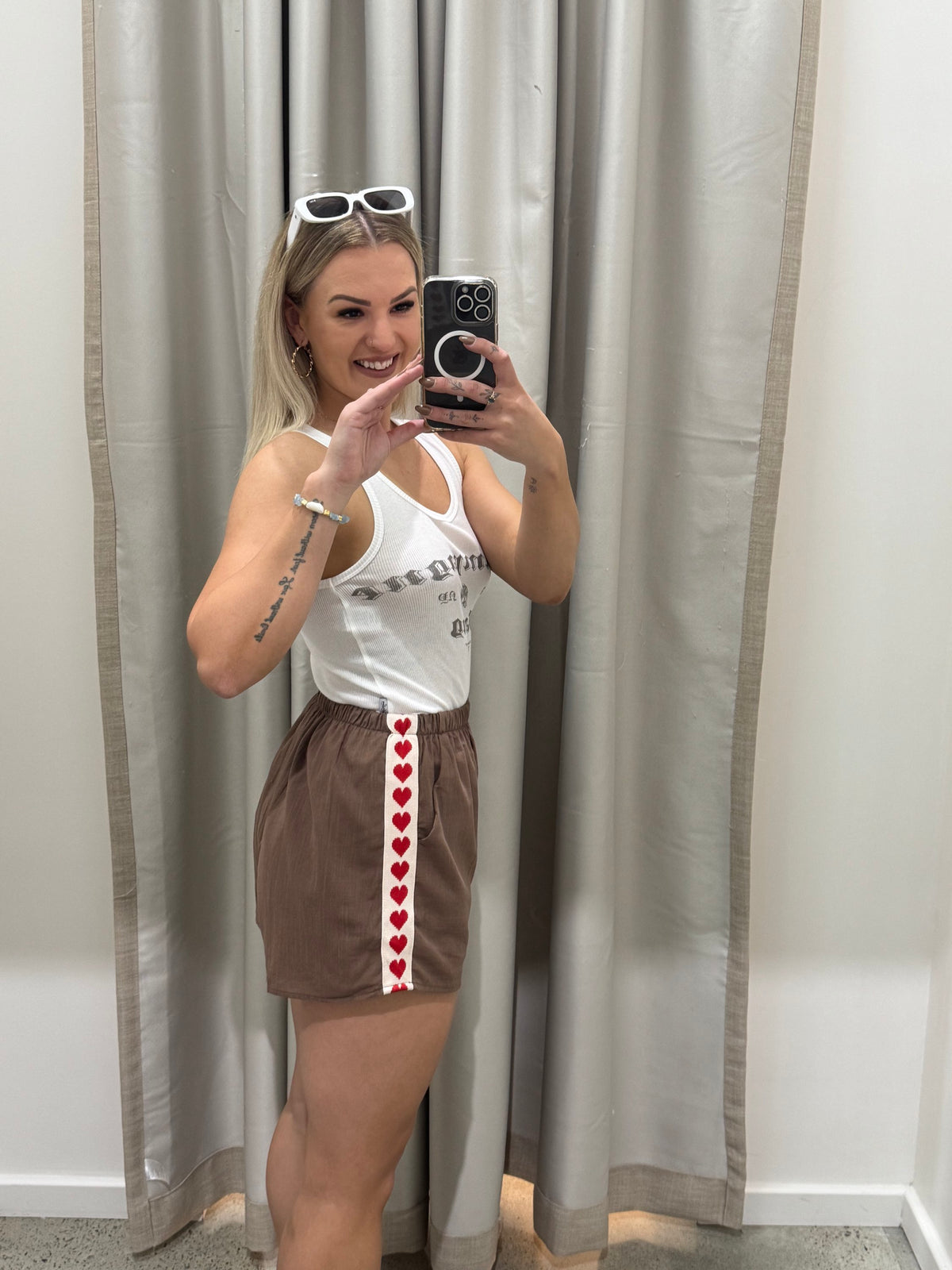 BY FRANKIE/ HEART SHORTS / CHOCOLATE / 43-3