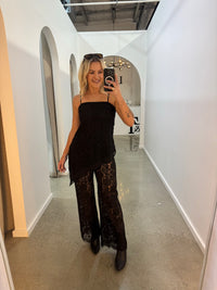 BY FRANKIE / BLACK LACE PANTS / 919-1