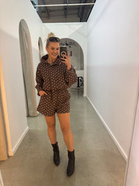 BY FRANKIE / CHOCOLATE SPOT SHORTS / 924-3