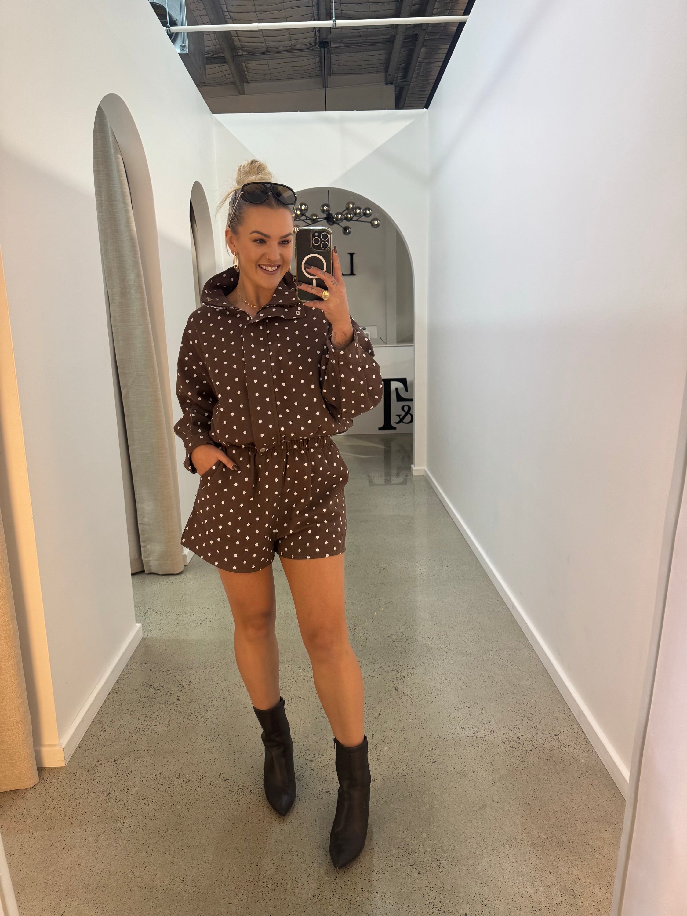 BY FRANKIE / CHOCOLATE SPOT SHORTS / 924-3