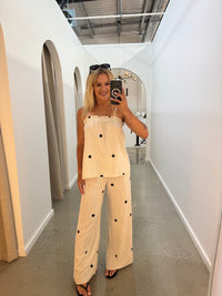 BY FRANKIE / OATMEAL POLKA TOP / 575-2
