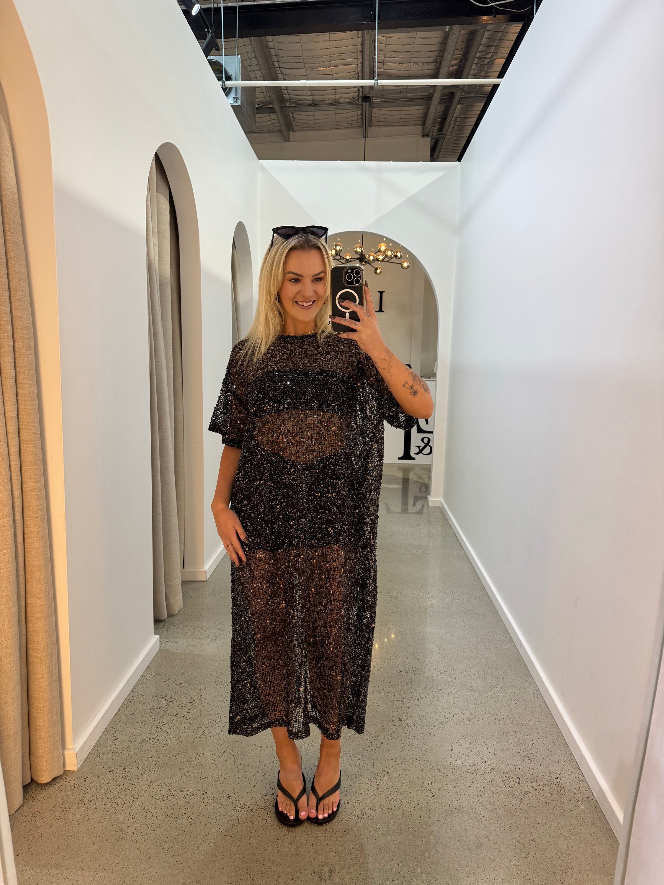 BY FRANKIE / BLACK SEQUIN DRESS / 699-3