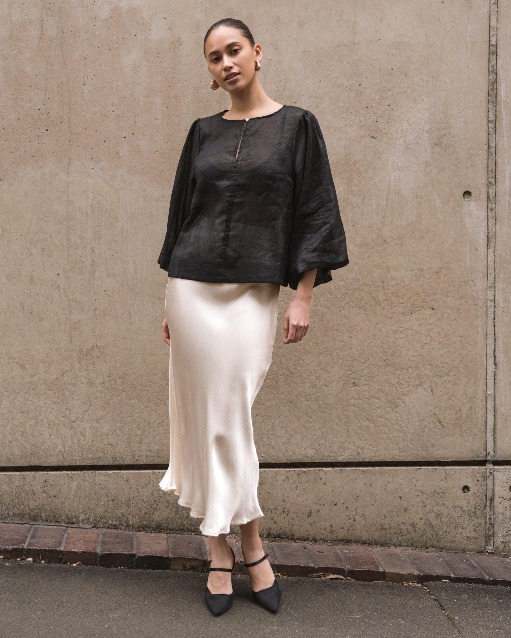 WHITE CLOSET / SWEET NOTHING TOP / BLACK / TF10410