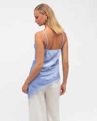 WHITE CLOSET / ASYM LACE TOP / BLUE / TF11401