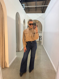 BY FRANKIE / BEIGE FAX SUEDE JACKET / 889-3