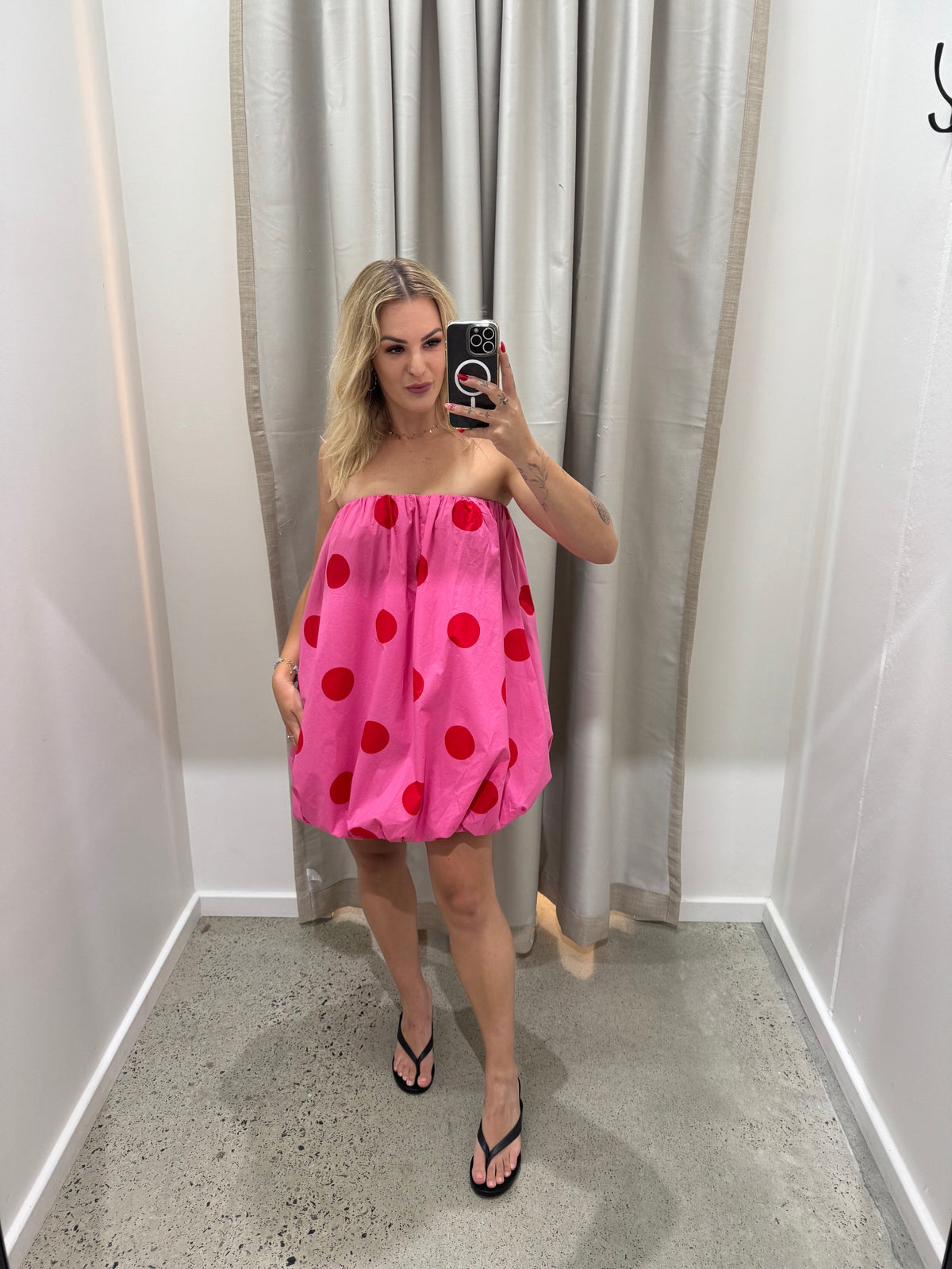 BY FRANKIE / BUBBLE DRESS PINK / 214-1