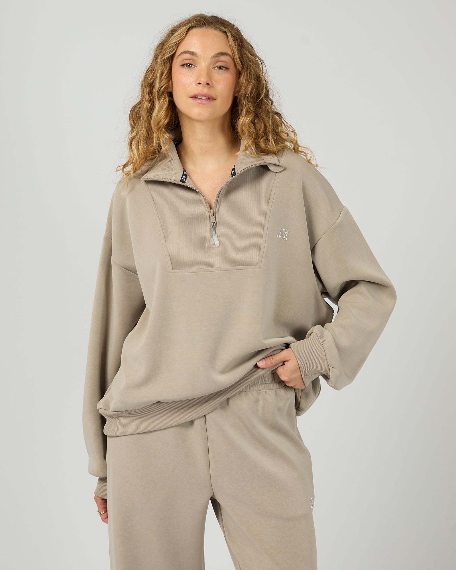 ALL ABOUT EVE ACTIVE / LUXE ACTIVE 1/4 ZIP JUMPER / 6476143.STNE