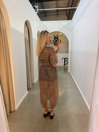 BY FRANKIE / MOCHA SEQUIN DRESS / 699-1