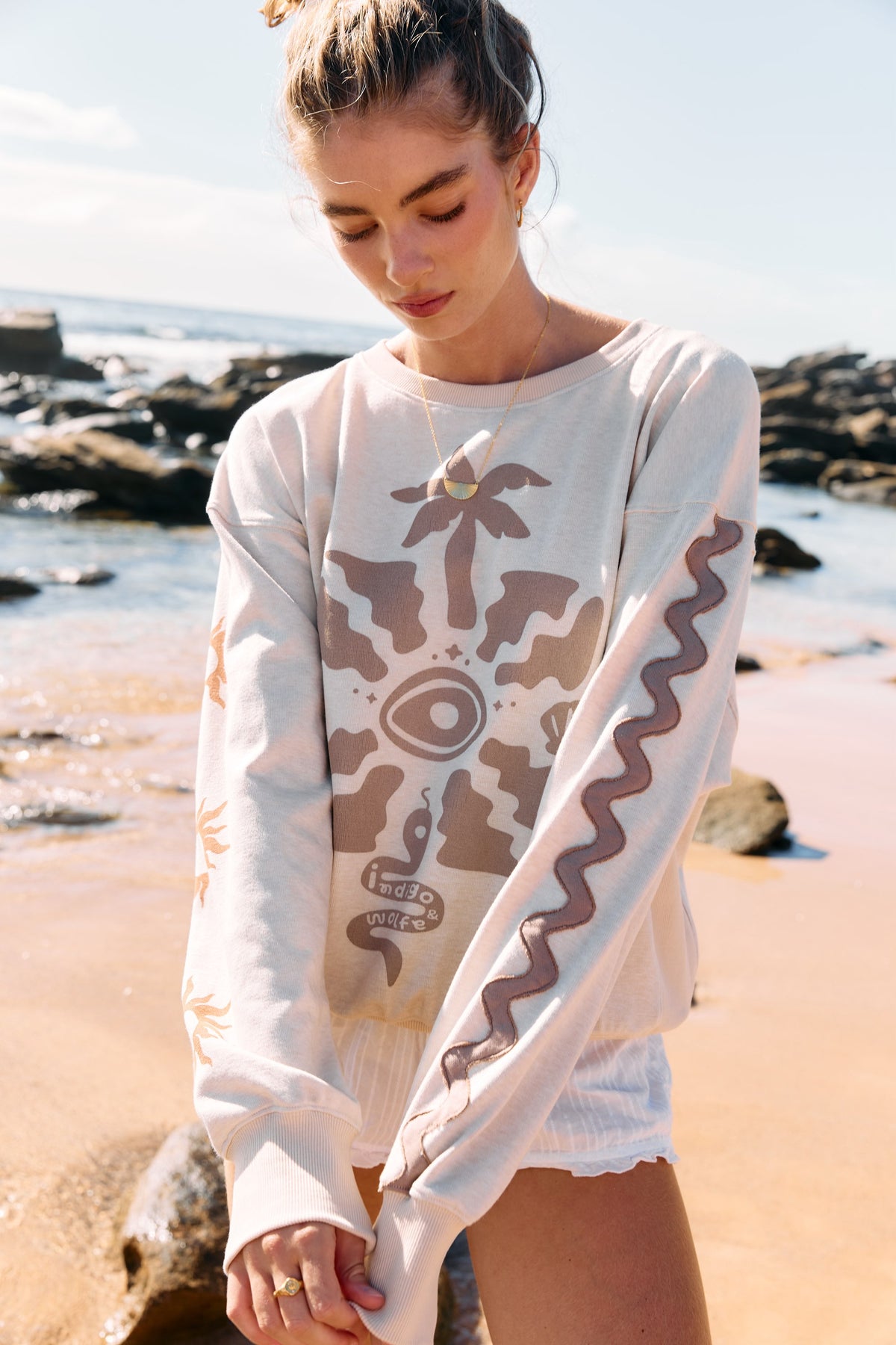 INDIGO & WOLFE / BONE SNAKE JUMPER