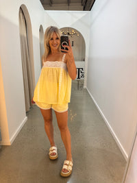 BY FRANKIE / LEMON LACE SHORTS / 65-1