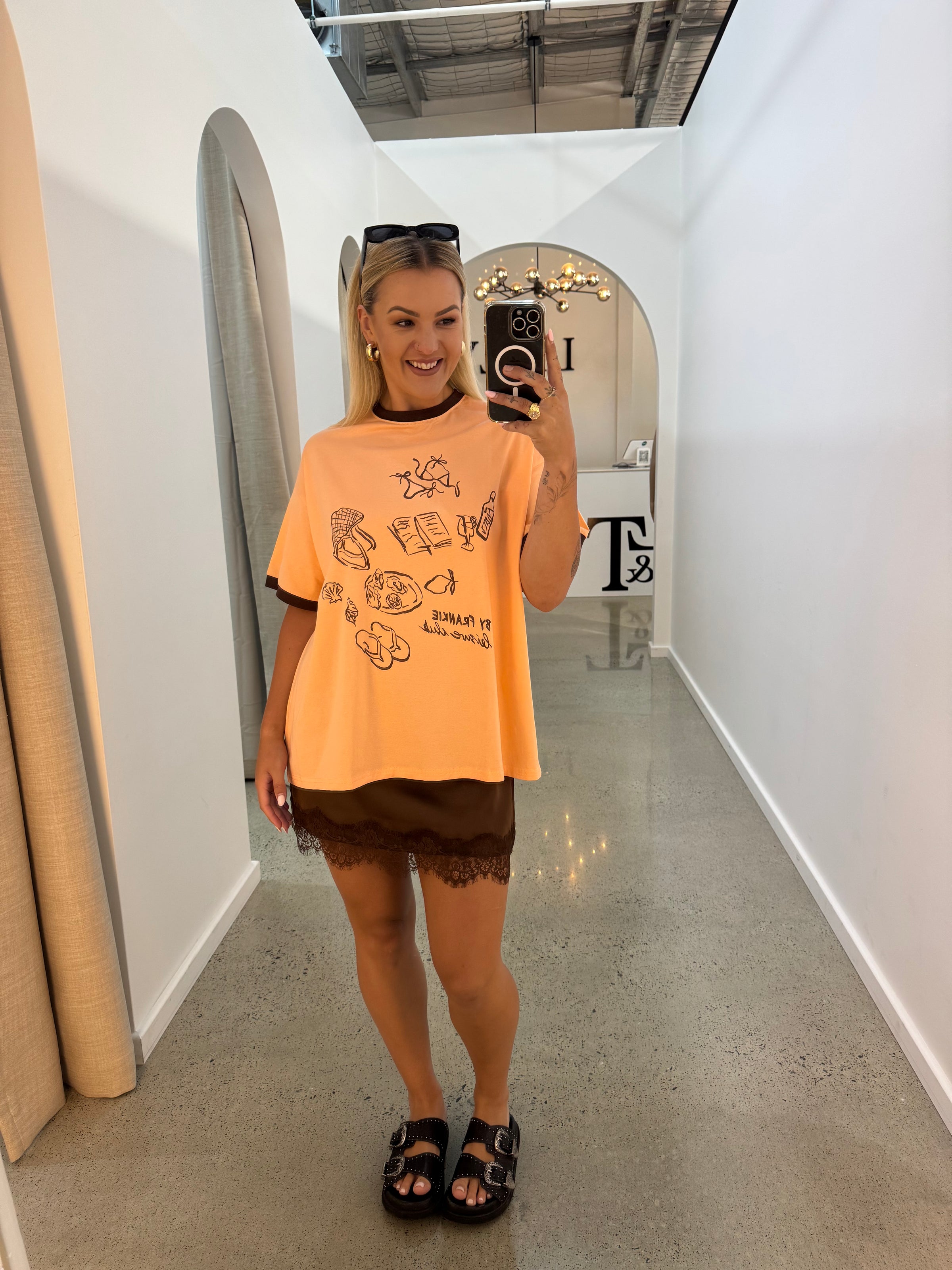 BY FRANKIE / LEISURE CLUB TEE / ORANGE / 780-25