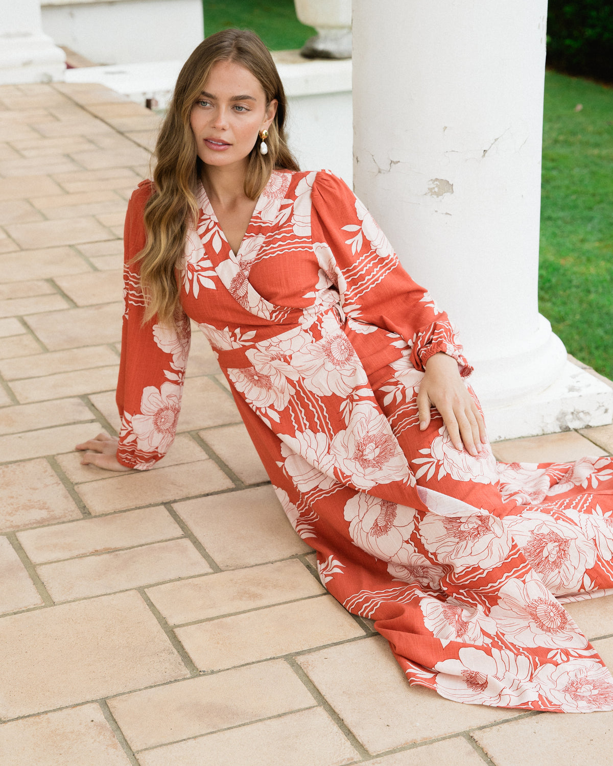 LINEN LUX / ALINA WRAP DRESS / VVNE11161