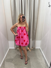 BY FRANKIE / BUBBLE DRESS PINK / 214-1